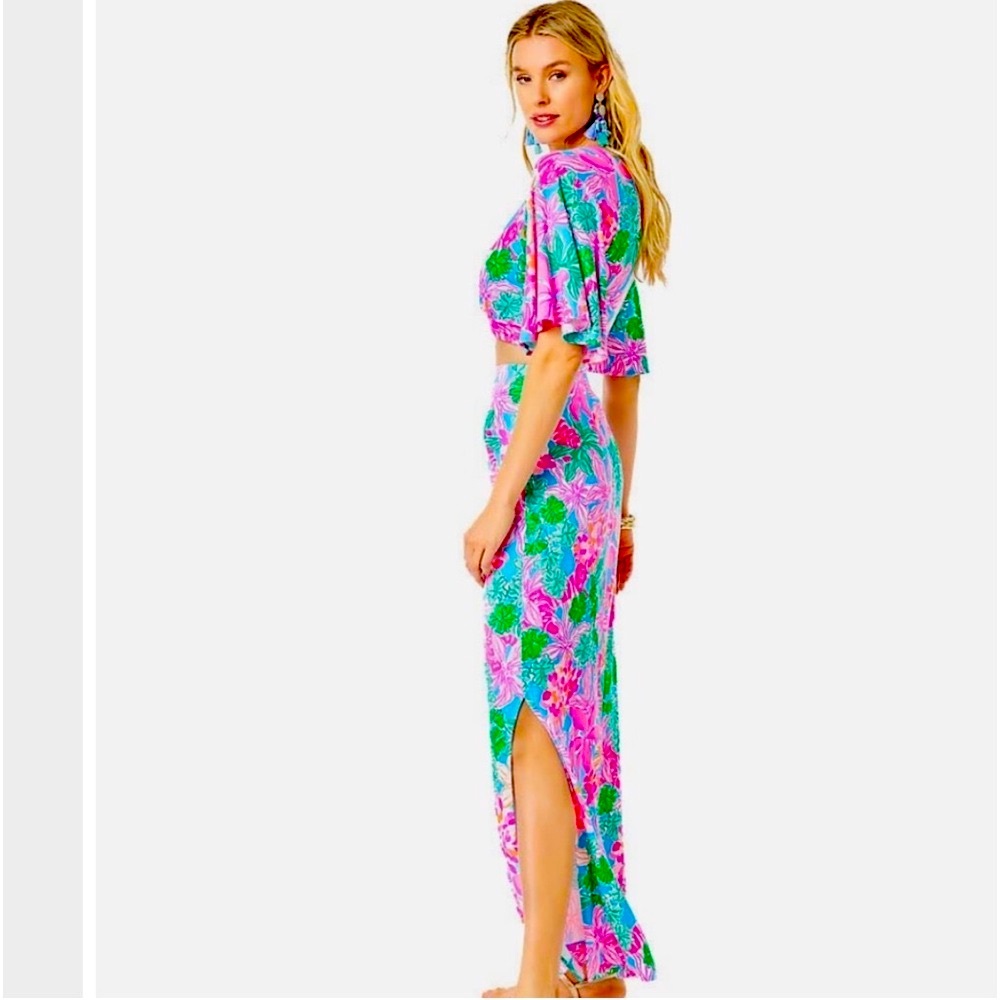 RARE!! Lilly Pulitzer Women’s Maxi 2 Piece Set HTF! Holy Grail 💖 - Picture 4 of 11